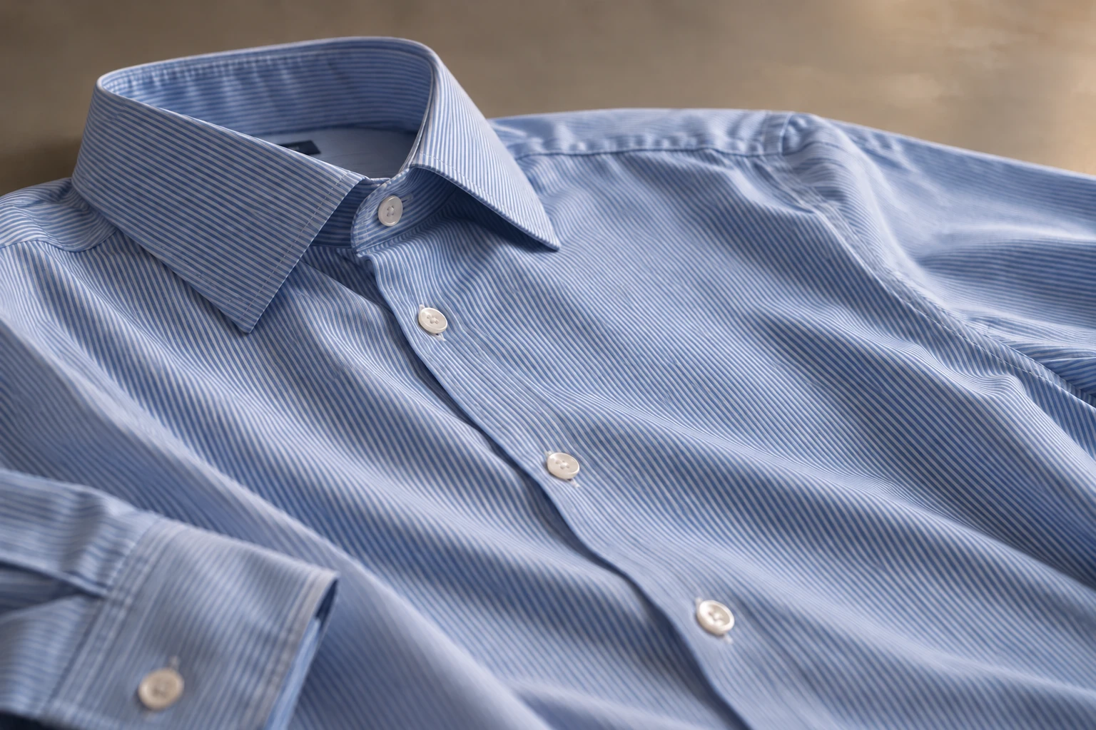 AI-generated cleaned striped shirt comparison with reduced colored interference