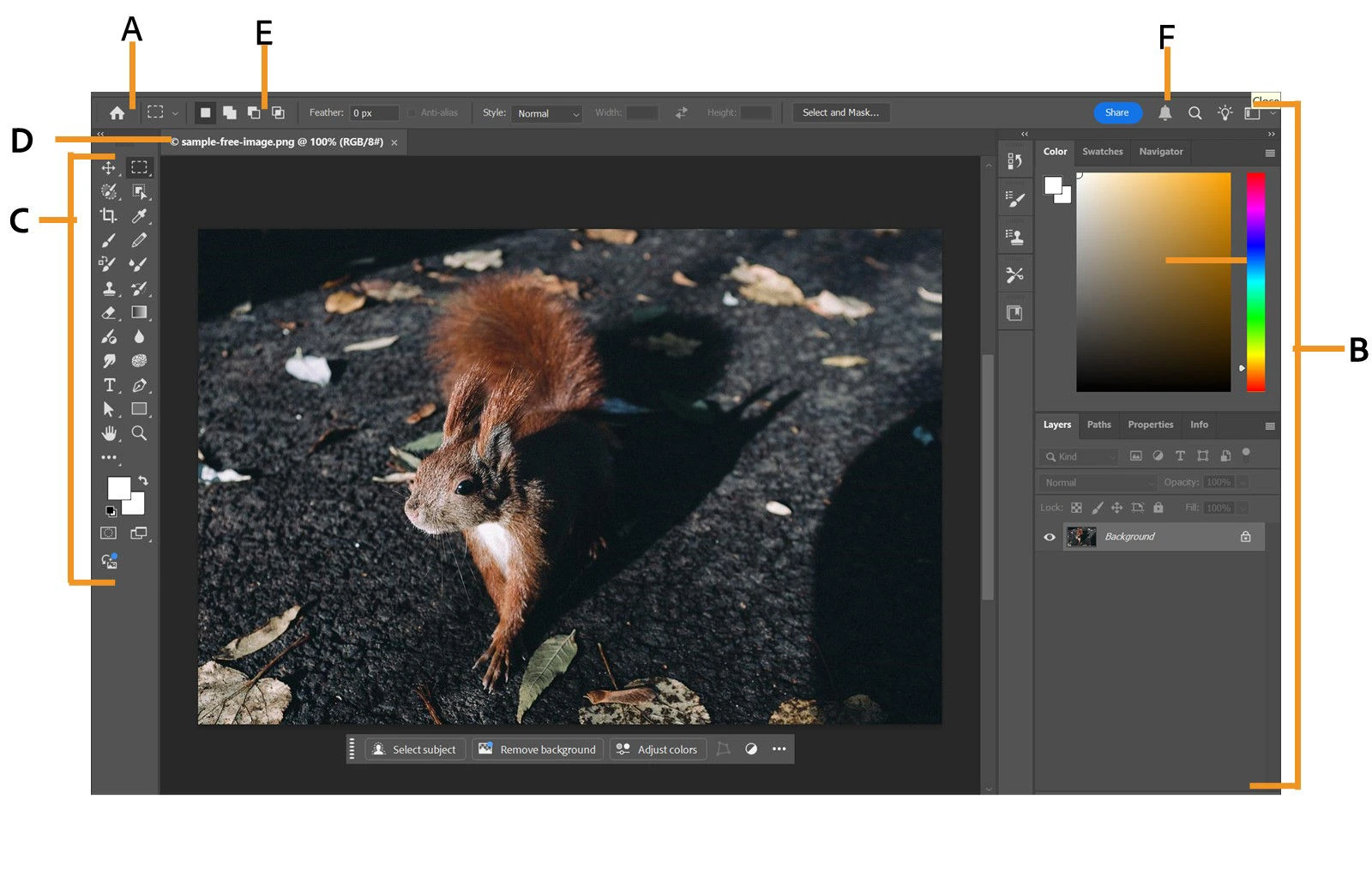 Photoshop workspace with the document window and Layers panel visible