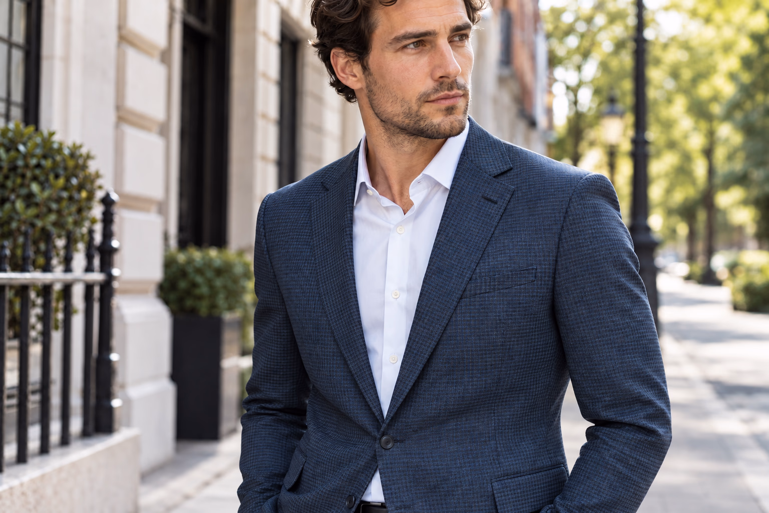 Clean fine checks in fashion portraits after enhancement