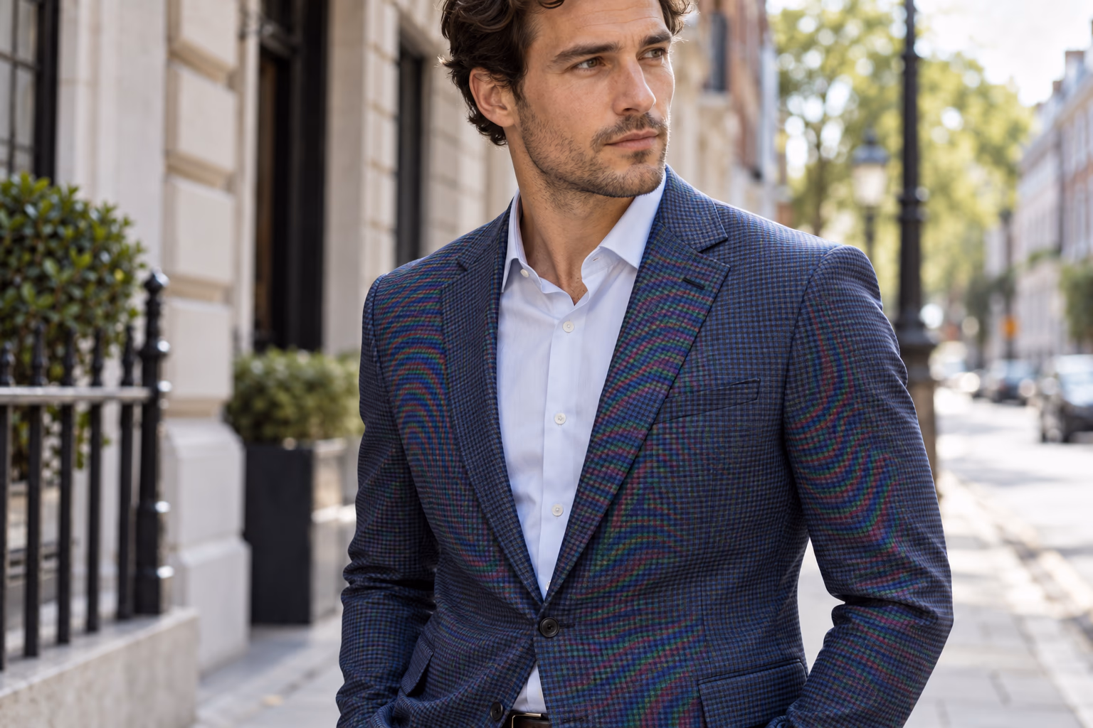 Clean fine checks in fashion portraits before enhancement