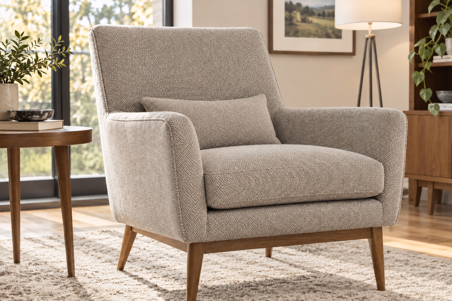 Correct moire on upholstered furniture after enhancement