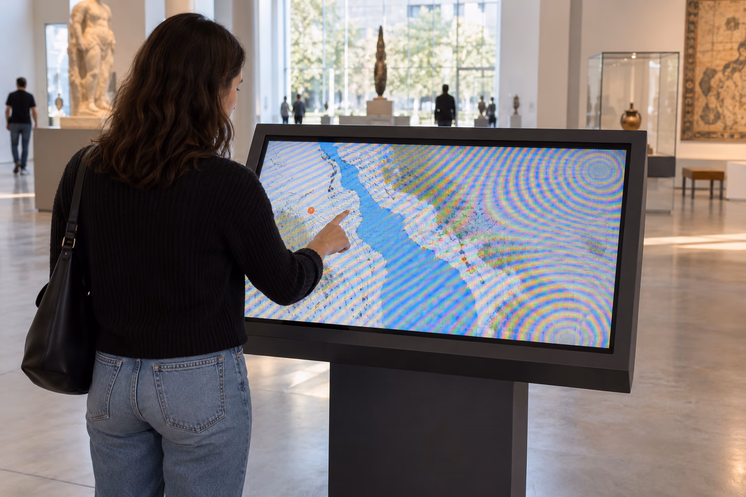 Restore interactive kiosk displays before enhancement